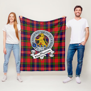MacPherson Modern Clan Abzeichen Tartan Kariert Fleecedecke