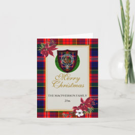 MacPherson-Schottischer-Clan-Tartan & Wappen Karte