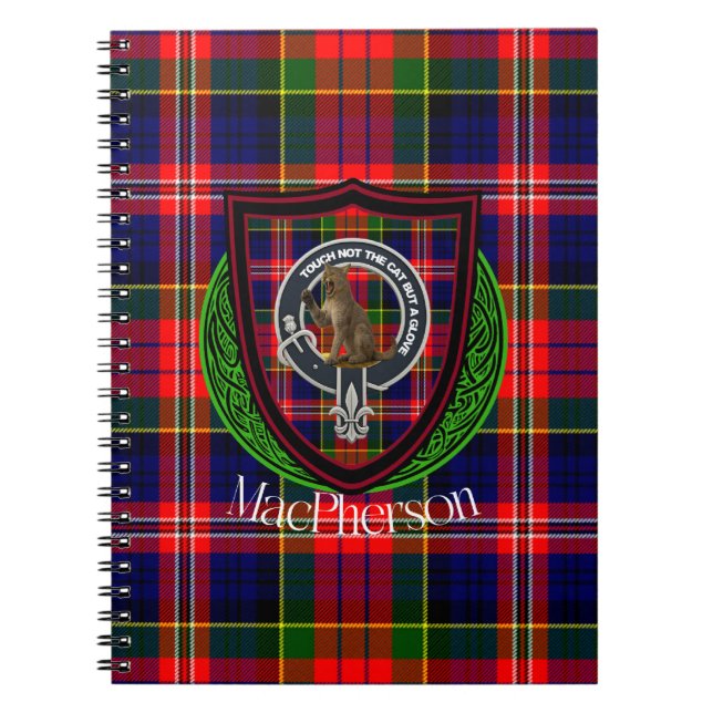 MacPherson-Schottischer-Clan-Tartan & Wappen Notizblock (Vorderseite)