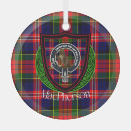 MacPherson-Schottischer-Clan-Tartan & Wappen Ornament Aus Glas