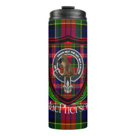 MacPherson-Schottischer-Clan-Tartan & -Wappen Thermosbecher
