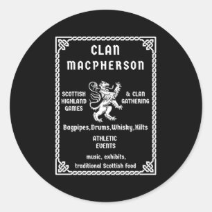 Macpherson Scottish Clan Descendant Runder Aufkleber