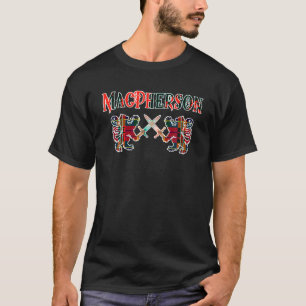 MacPherson Scottish Clan Family Kilt Tartan Lion T T-Shirt