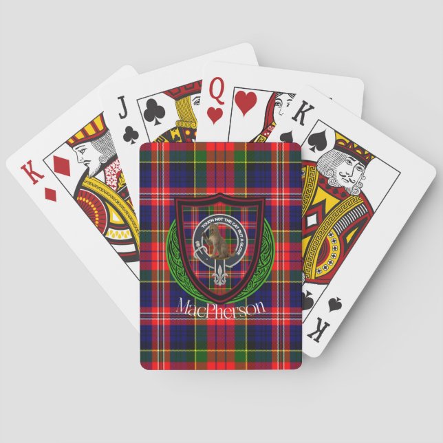 MacPherson Scottish Clan Tartan & Crest Spielkarten (Rückseite)