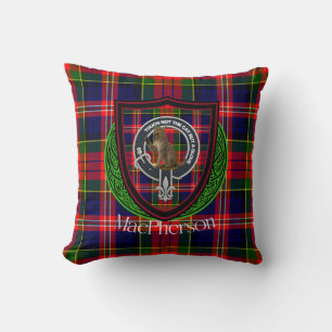 MacPherson Scottish Clan Tartan & Wappen Kissen