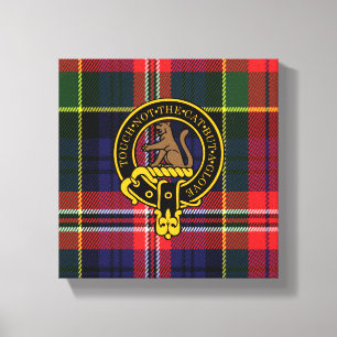 Macpherson Scottish Wappen und Tartan Canvas print Leinwanddruck