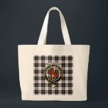 MacPherson Tartan, Clan Badge and Motto Tote Jumbo Stoffbeutel<br><div class="desc">MacPherson official tartan,  badge and motto .</div>