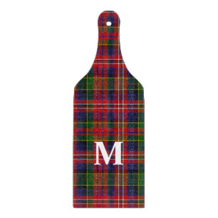 MacPherson Tartan Karierter Monogrammkissen Schneidebrett