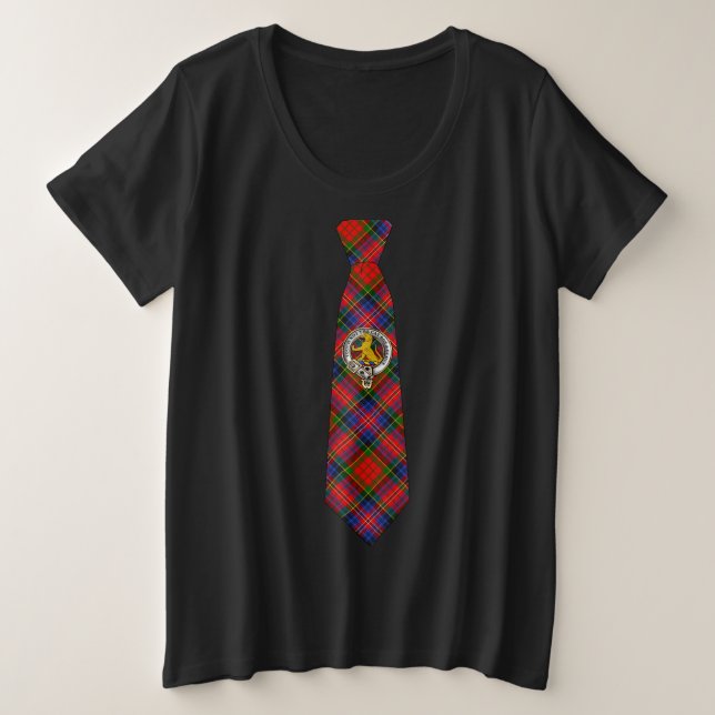 Macpherson Tartan Necktie T-Shirt w/Badge Plus (Design vorne)