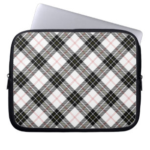 MacPherson Tartan Schwarz-weiß kariert Laptopschutzhülle