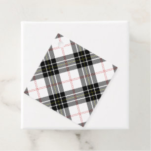 MacPherson-Tartan Schwarz-Weiß-Karo Geschenkanhänger