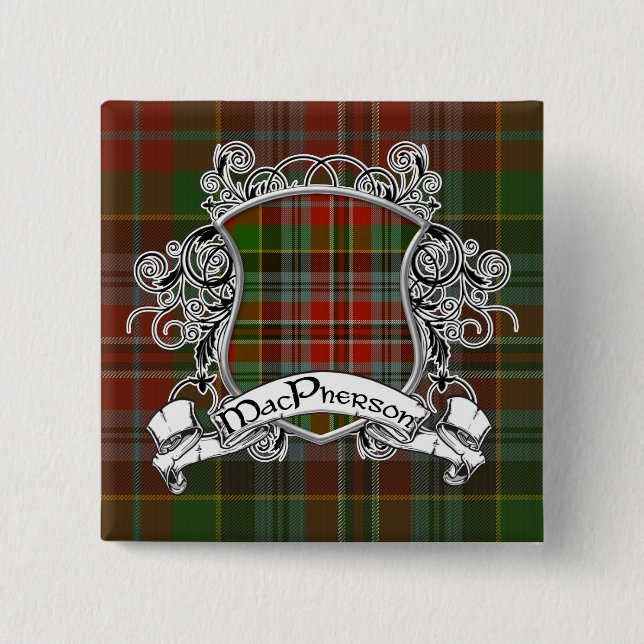 MacPherson Tartan Shield Button (Vorderseite)