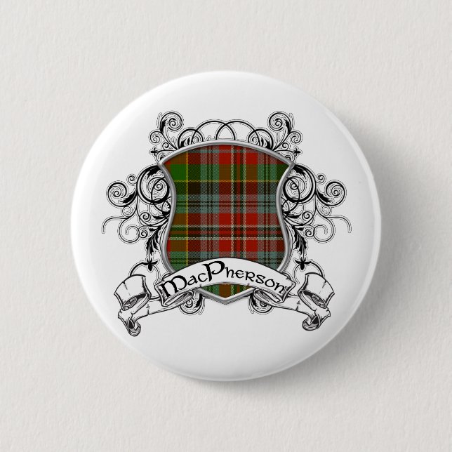 MacPhersontartan-Schild Button (Vorderseite)