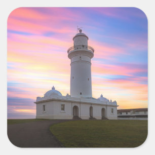 Macquarie Lighthouse Sydney, Australien Quadratischer Aufkleber