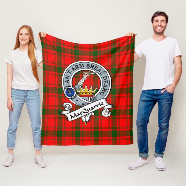 MacQuarrie Modernes Clan Abzeichen Tartan Kariert Fleecedecke (Beispiel)