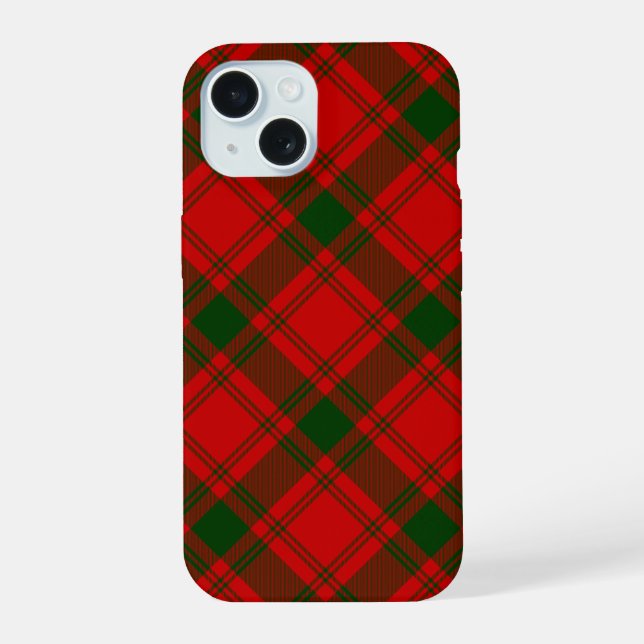 MacQuarrie Tartan rot kariert iPhone 15 Hülle (Rückseite)