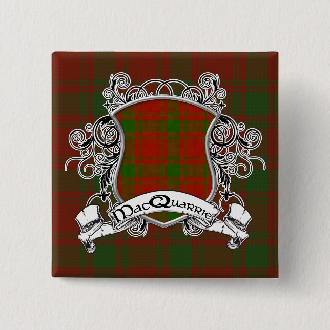MacQuarrie Tartan-Schild Button (Vorderseite)