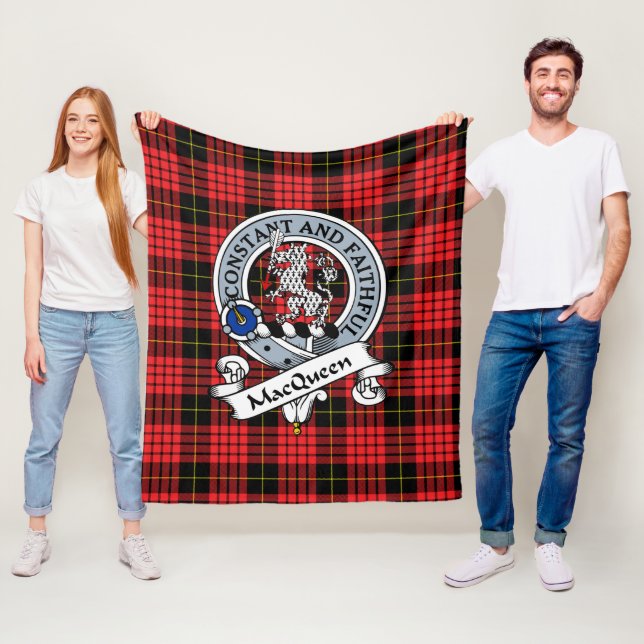 MacQueen Clan Abzeichen Tartan Kariert Fleecedecke (Beispiel)