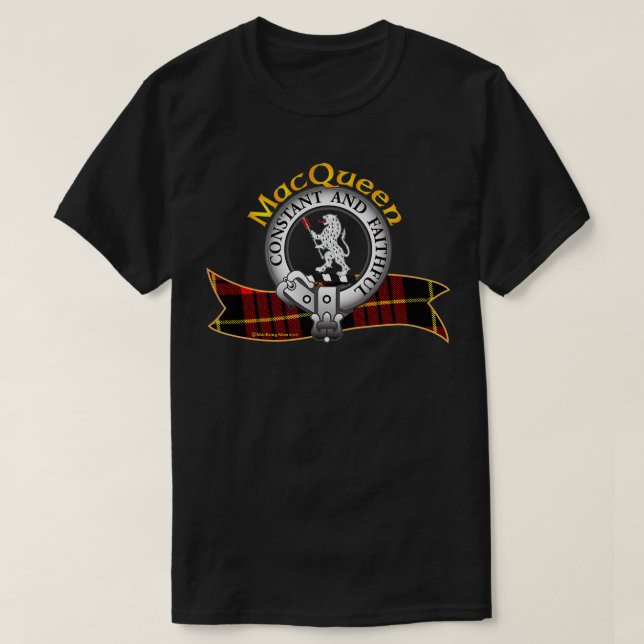 MacQueen Clan Tartan Crest Motto Pullover  (Design vorne)