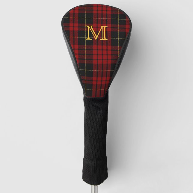MacQueen Tartan Karierte Mit Monogramm Treiberabde Golf Headcover (Vorderseite)