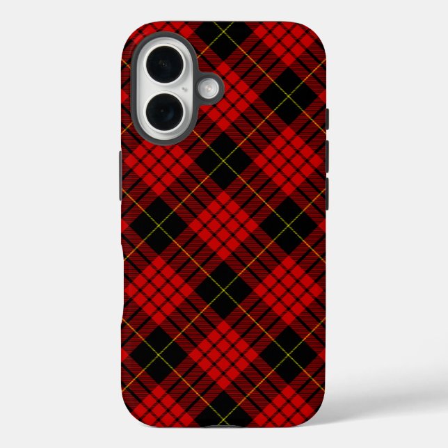 MacQueen Tartan Red and Black Kariert Case-Mate iPhone Hülle (Rückseite)
