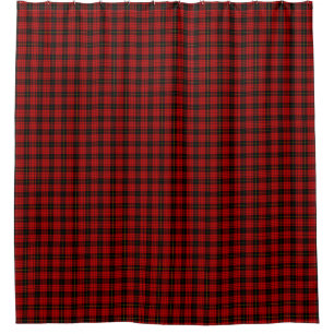 MacQueen Tartan Red and Black Kariert Duschvorhang