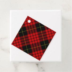 MacQueen Tartan Red and Black Kariert Geschenkanhänger