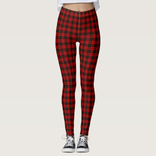 MacQueen Tartan Red and Black Kariert Leggings