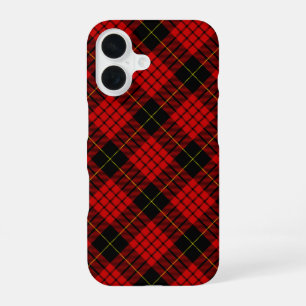 MacQueen-Tartan Rot und Schwarz Karo iPhone 16 Hülle