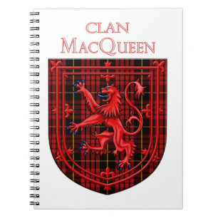 MacQueen Tartan Scottish Kariert Lion Rampant Notizblock