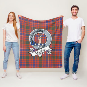 MacRae Ancient Clan Abzeichen Tartan Kariert Fleecedecke