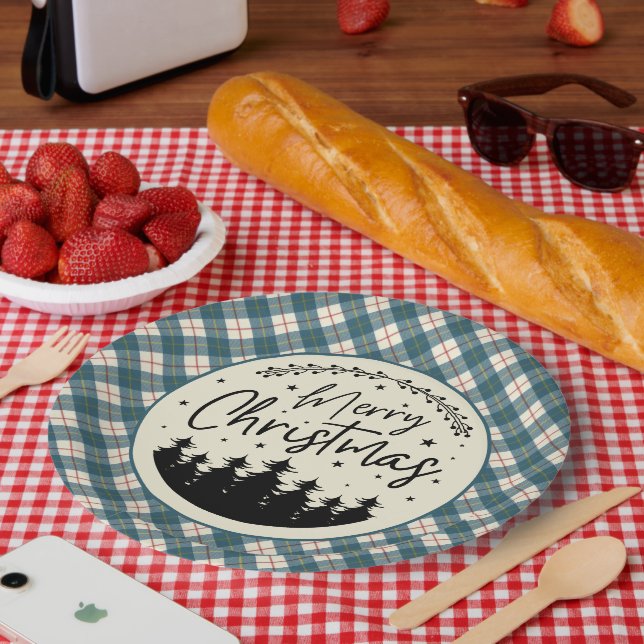 MacRae Conchra Schottischer Tartan Weihnachten Pappteller (Picknick)