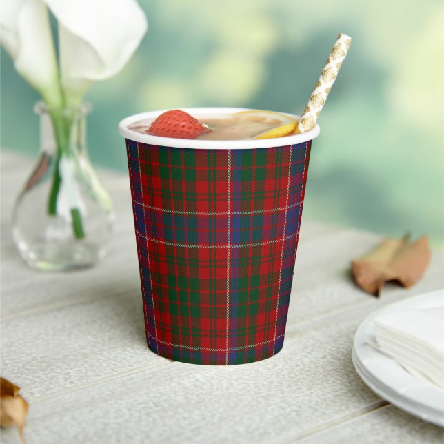 MacRae Tartan Karierte Paper Cups Pappbecher (In Situ)