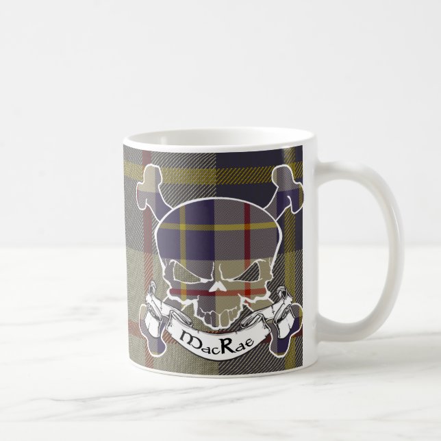 MacRae Tartan-Schädel Tasse (Rechts)