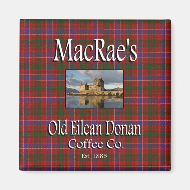 MacRaes altes Eilean Donan Coffee Co. Magnet (Vorne)