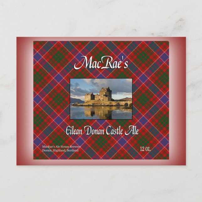 MacRaes Eilean Donan Castle Ale Postkarte (Vorderseite)