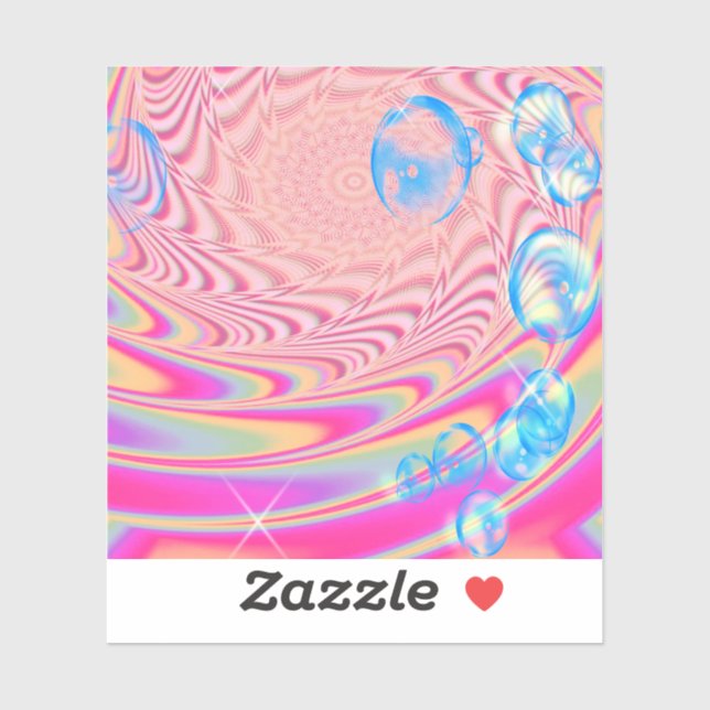 MACRAME'- Abstraktes Bild des Fraktals Kunst - Aufkleber (Blatt)