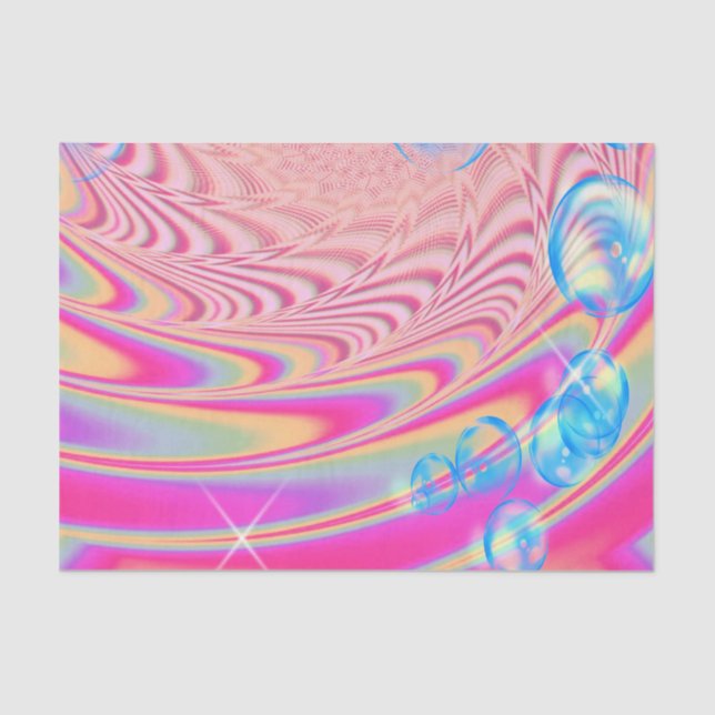 MACRAME'- Abstraktes Bild des Fraktals Kunst - Seidenpapier (Vorderseite)