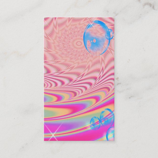 MACRAME'- Abstraktes Farbbild des Fraktals Art - Visitenkarte (Vorderseite)