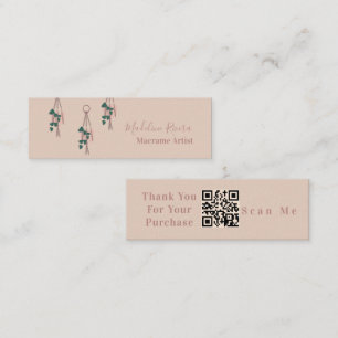 Macrame Artist Handmade Hanging Pflanze Earthy Mini Visitenkarte