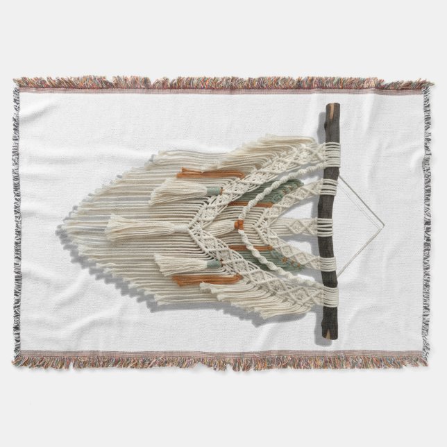 Macrame Throw Blanket Decke (Vorderseite)