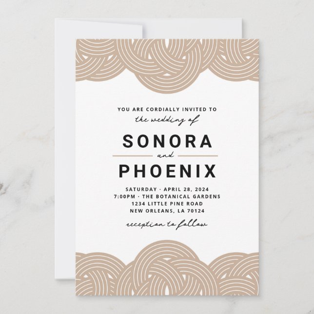 Macrame Wedding Einladung (Vorderseite)