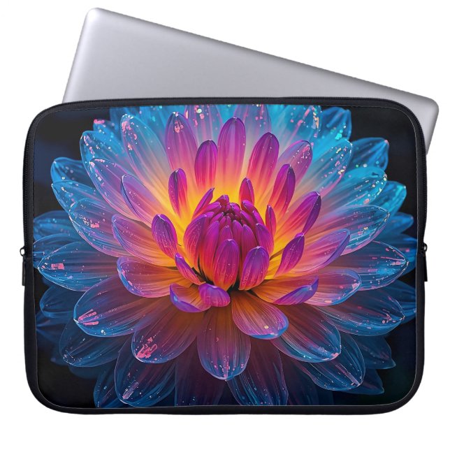 Macro Aurora Bloom 15 inch Electronics Bag Laptopschutzhülle (Vorderseite)