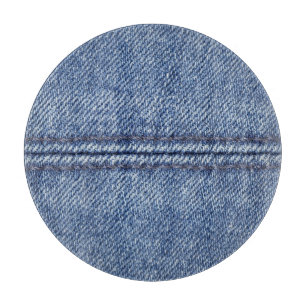 Macro Blue Denim, Nah-up Textur. Schneidebrett