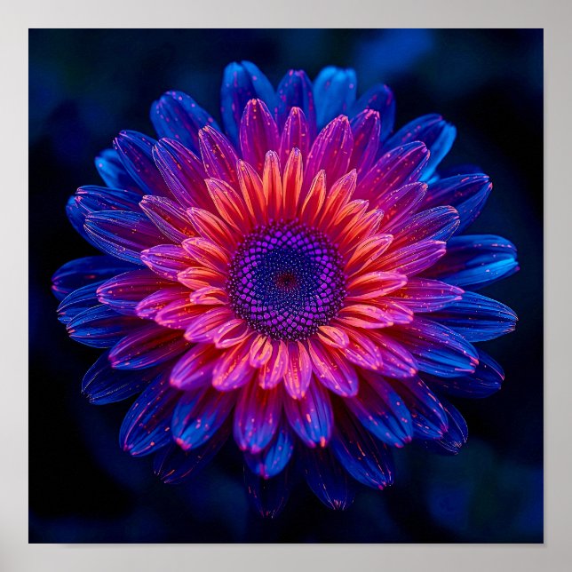 Macro Crystalline Cascade Poster (Vorne)