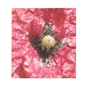 Macro Notepad der hübschen Red Poppe Blume Notizblock