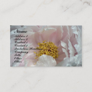 Macro Peony Blume Petals Business Card Visitenkarte