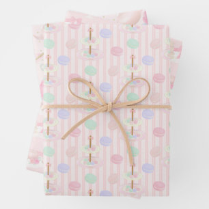 Macron Afternoon Tea Party Pattern Geschenkpapier Set