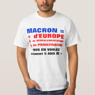 MACRON = Déréglementation = Mondialisation T - Shi T-Shirt