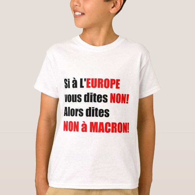 MACRON = Mondialisation T - Shirt blanc Enfant (Vorderseite)